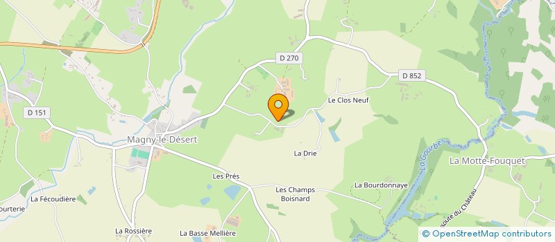 localisation de l'entreprise SCI DE LA BAHINIERE à MAGNY-LE-DESERT