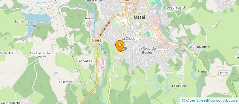 localisation de l'entreprise SCI DE LA BARDOIRE à USSEL