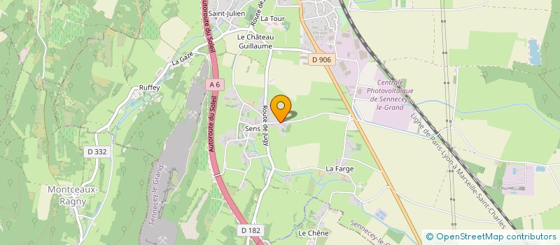 localisation de l'entreprise SCI DE LA BARONNIE  SENNECEY-LE-GRAND