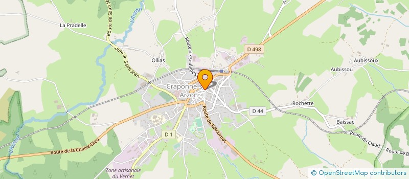 localisation de l'entreprise SCI DE LA BARRIERE  CRAPONNE-SUR-ARZON