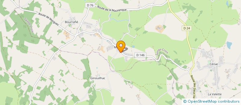 localisation de l'entreprise SCI DE LA BARTHE à SAINTE-CROIX