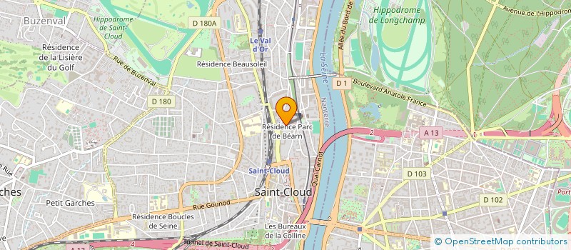 localisation de l'entreprise SCI DE LA BASSE SEINE à SAINT-CLOUD