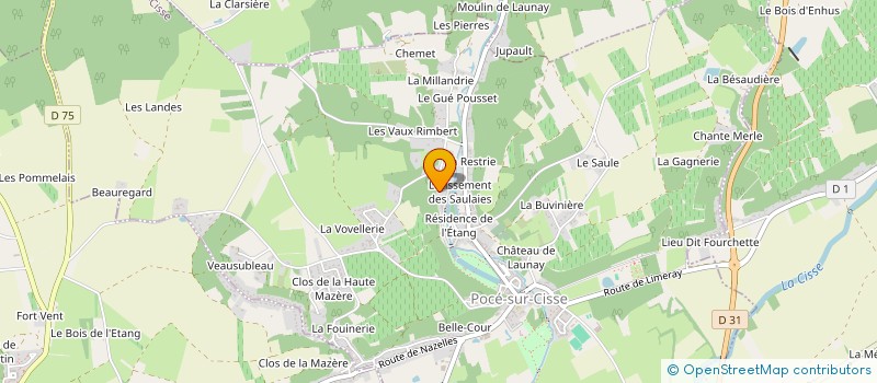 localisation de l'entreprise SCI DE LA BASSE VALLERIE  POCE-SUR-CISSE