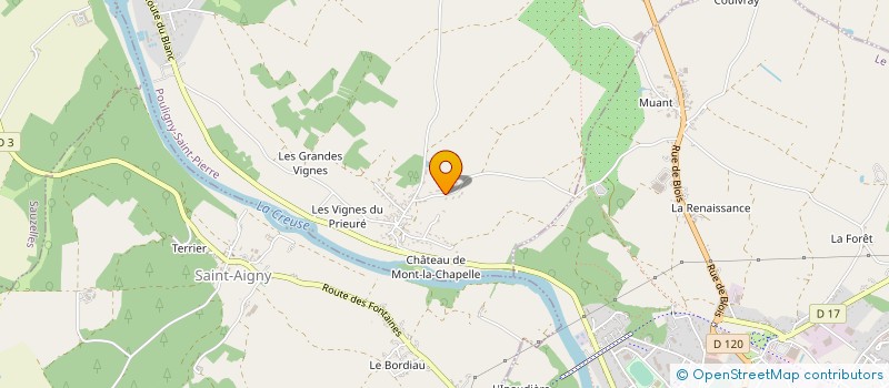 localisation de l'entreprise SCI DE LA BAUTERIE à POULIGNY-SAINT-PIERRE