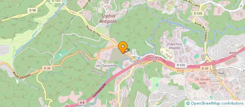 localisation de l'entreprise SCI DE LA BENOITE à VALBONNE