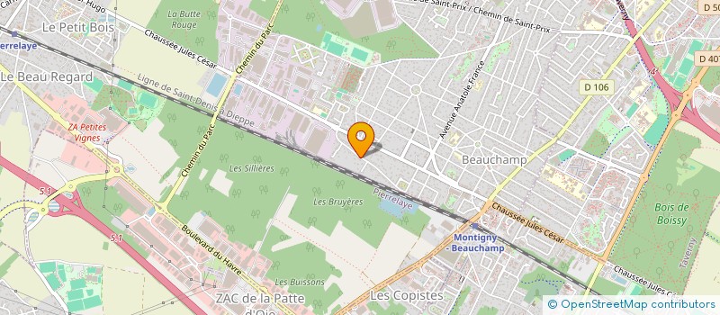 localisation de l'entreprise SCI DE LA BERGERE  BEAUCHAMP