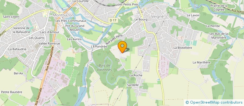 localisation de l'entreprise SCI DE LA BOIVRE à VEIGNE