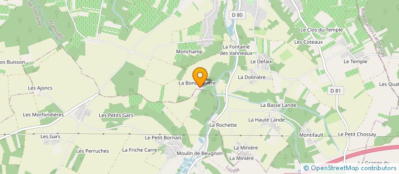 localisation de l'entreprise SCI DE LA BONDONNIERE  FRANCUEIL