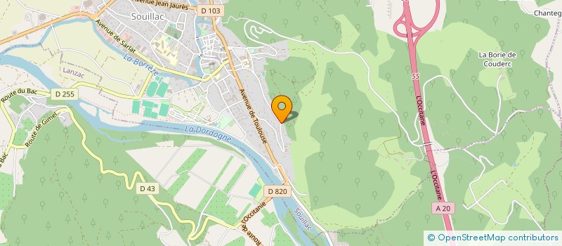 localisation de l'entreprise SCI DE LA BORREZE  SOUILLAC