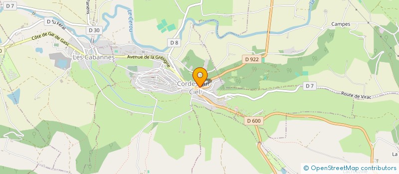 localisation de l'entreprise SCI DE LA BOUCHERIE DU PAYS CORDAIS  CORDES-SUR-CIEL