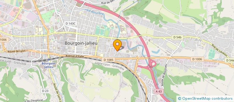 localisation de l'entreprise SCI DE LA BOURBRE  BOURGOIN-JALLIEU