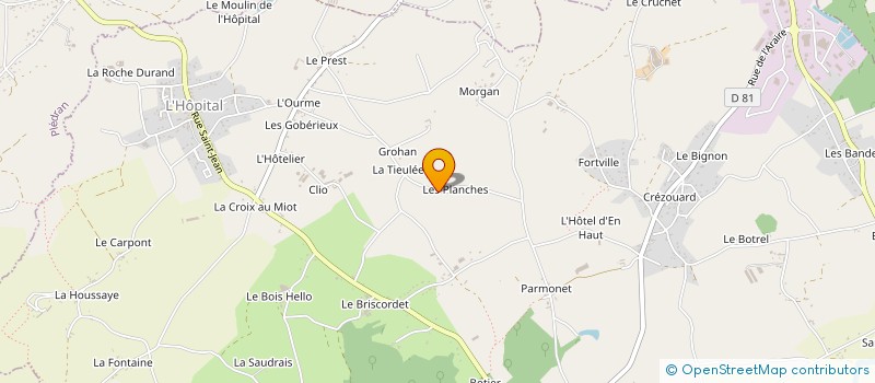 localisation de l'entreprise SCI DE LA BOURDINIERE  YFFINIAC