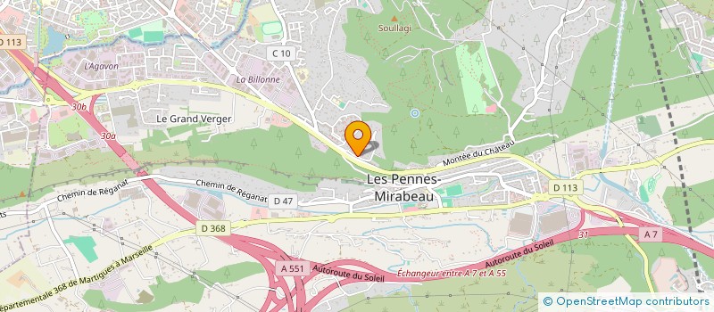 localisation de l'entreprise SCI DE LA BOURRASQUE à LES PENNES-MIRABEAU