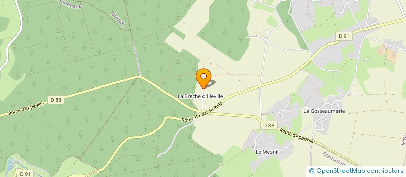 localisation de l'entreprise SCI DE LA BRECHE  ILLEVILLE-SUR-MONTFORT