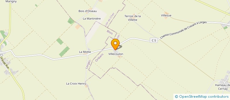 localisation de l'entreprise SCI DE LA BRETONNERIE à CRAVANT