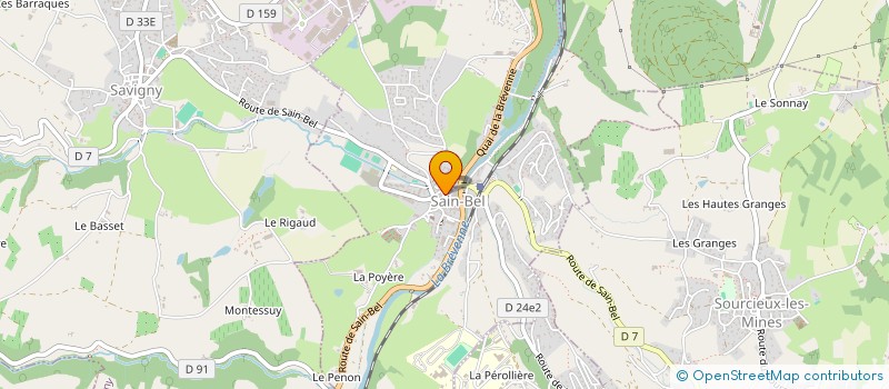 localisation de l'entreprise SCI DE LA BREVENNE  SAIN-BEL
