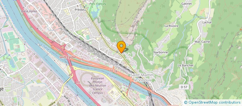 localisation de l'entreprise SCI DE LA BUISSERATE  GRENOBLE