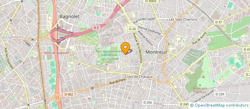 localisation de l'entreprise SCI DE LA BUTTE à MONTREUIL