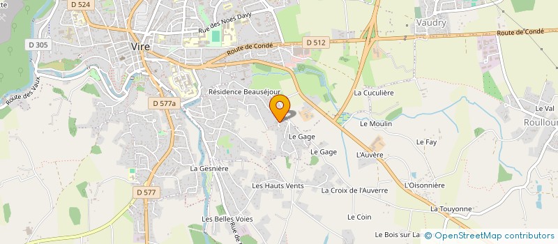 localisation de l'entreprise SCI DE LA BUTTE  VIRE NORMANDIE