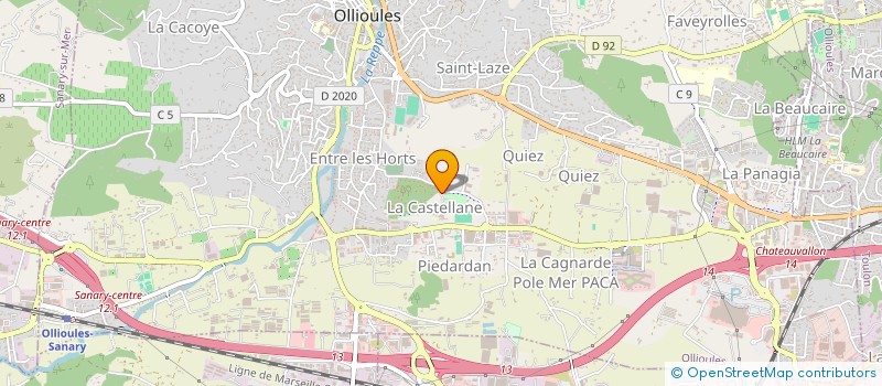 localisation de l'entreprise SCI DE LA CASTELLANE  OLLIOULES