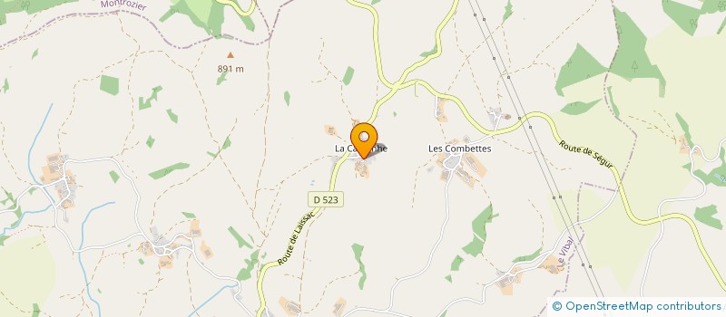 localisation de l'entreprise SCI DE LA CAZORNHE  LE VIBAL