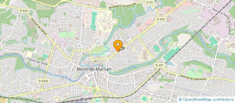 localisation de l'entreprise SCI DE LA CCI DES LANDES  MONT-DE-MARSAN