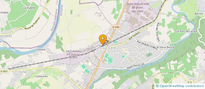 localisation de l'entreprise SCI DE LA CERE  BIARS-SUR-CERE