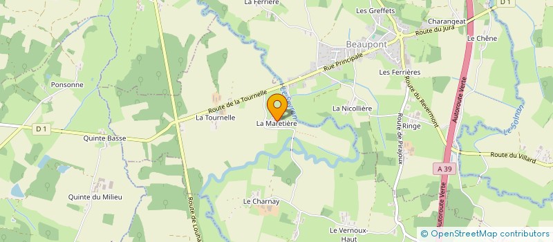 localisation de l'entreprise SCI DE LA CHALARONNE  PIRAJOUX