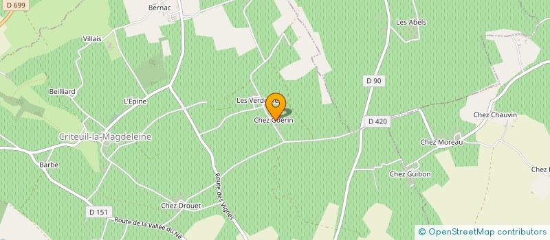 localisation de l'entreprise SCI DE LA CHAMPAGNE  CRITEUIL-LA-MAGDELEINE