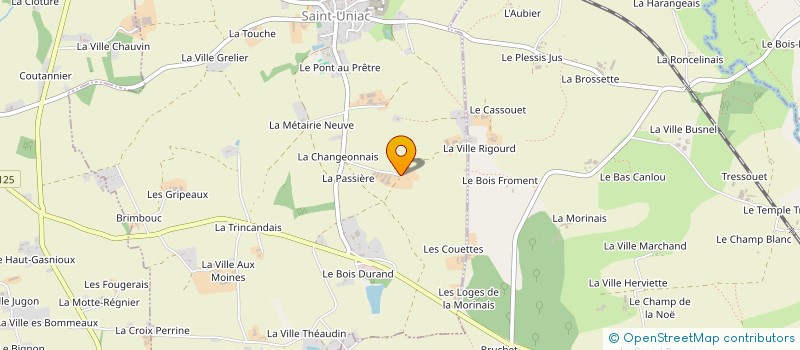 localisation de l'entreprise SCI DE LA CHANGEONNAIS  SAINT-UNIAC