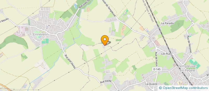 localisation de l'entreprise SCI DE LA CHANTEREINE  TEMPLEUVE-EN-PEVELE