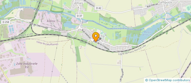 localisation de l'entreprise SCI DE LA CHAPELLE  FEUCHY