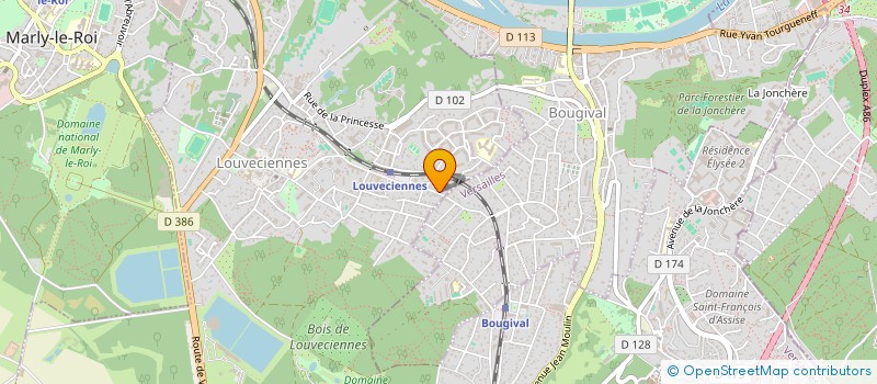 localisation de l'entreprise SCI DE LA CHARBONNIERE  LOUVECIENNES