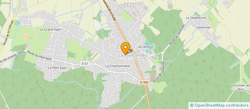 localisation de l'entreprise SCI DE LA CHARBONNIERE à LE POINCONNET
