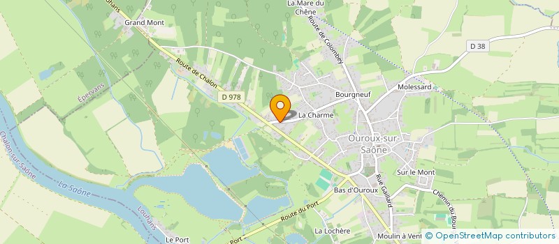 localisation de l'entreprise SCI DE LA CHARME  OUROUX-SUR-SAONE