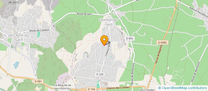 localisation de l'entreprise SCI DE LA CHARRETTE  CASTILLON-DU-GARD