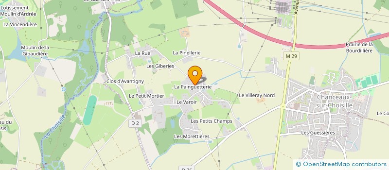 localisation de l'entreprise SCI DE LA CHARRONNERIE à CHANCEAUX-SUR-CHOISILLE