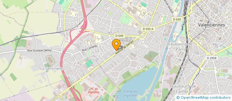 localisation de l'entreprise SCI DE LA CHASSE ROYALE  VALENCIENNES