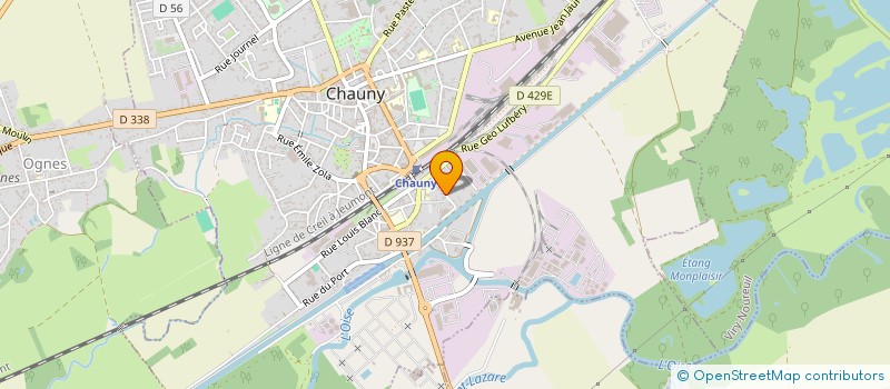 localisation de l'entreprise SCI DE LA CHAUSSEE à CHAUNY