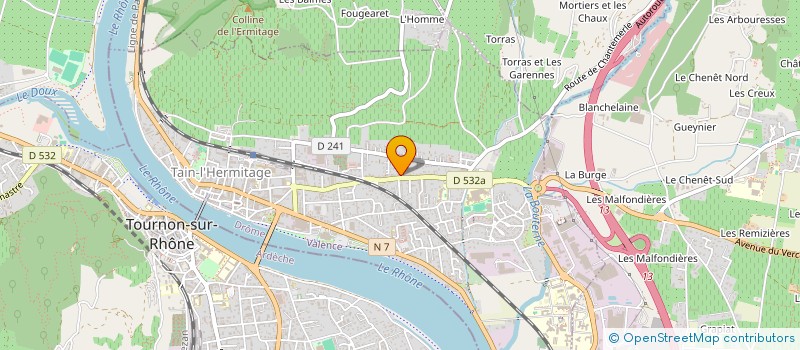 localisation de l'entreprise SCI DE LA CHEMINE  TAIN L HERMITAGE