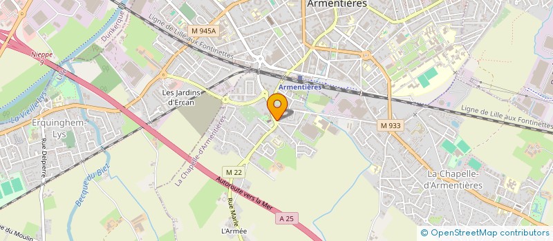 localisation de l'entreprise SCI DE LA CHOQUE  LA CHAPELLE-D'ARMENTIERES