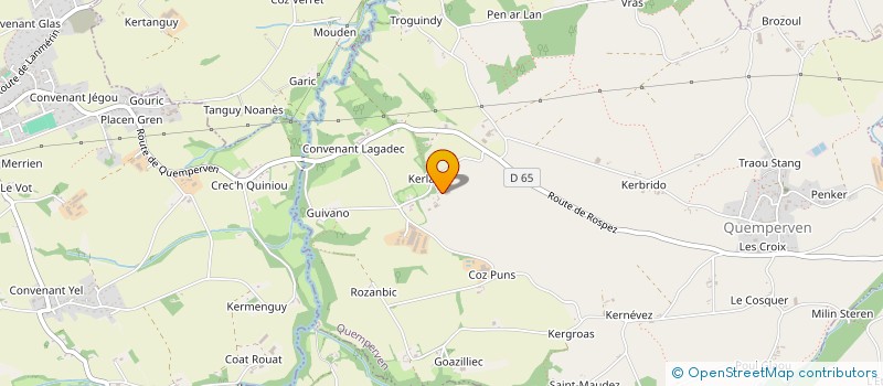 localisation de l'entreprise SCI DE LA CHOUETTE  QUEMPERVEN