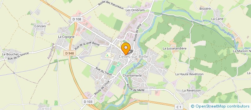 localisation de l'entreprise SCI DE LA CHOUETTE  CELLES-SUR-BELLE