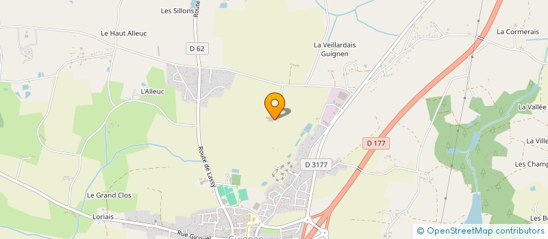 localisation de l'entreprise SCI DE LA CLAIRIERE  GUIGNEN