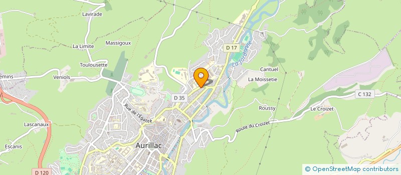 localisation de l'entreprise SCI DE LA CLINIQUE DU CAP BLANC à AURILLAC