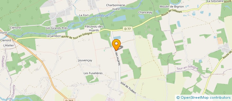 localisation de l'entreprise SCI DE LA CLOSERIE DES HUARDS  COUR-CHEVERNY