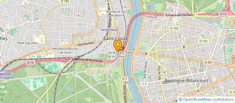 localisation de l'entreprise SCI DE LA COLLINE 2 à SAINT-CLOUD