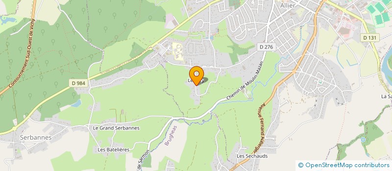 localisation de l'entreprise SCI DE LA COLLINE  BELLERIVE-SUR-ALLIER