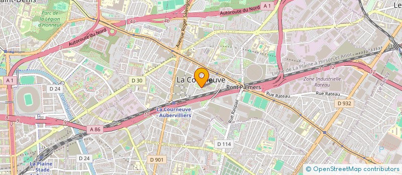 localisation de l'entreprise SCI DE LA COLLINE à LA COURNEUVE