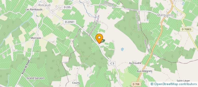 localisation de l'entreprise SCI DE LA COLLINE  MONTETON